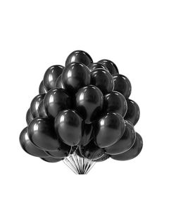Black Metallic Latex Balloons