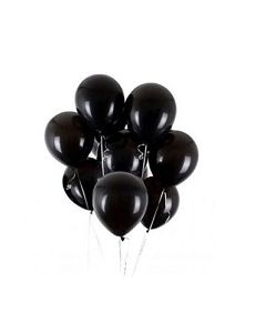 Black Metallic Latex Balloons