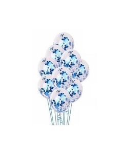 Blue Confetti Balloons