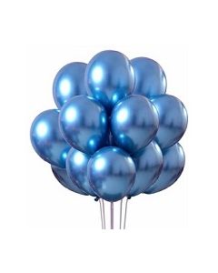 Blue Metallic Latex Balloons