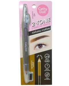 Cathy Doll 2 Tone Eyebrow Pencil 01 Dark Brown