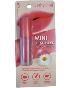 Cathy Doll Mini Lip and Cheek Nude Matte Tint Bright Coral