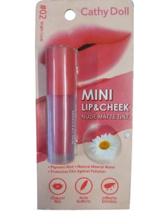Cathy Doll Mini Lip and Cheek Nude Matte Tint Bright Coral