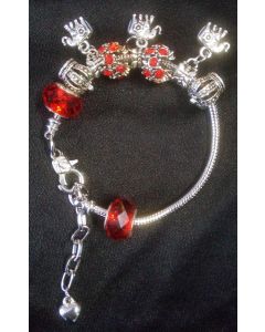 Elephant Pendant Charm Bracelet