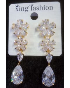 Floral Waterdrop Dangle Earring