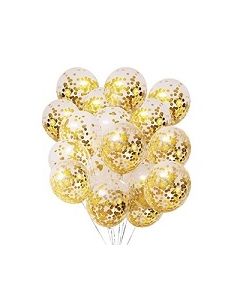 Gold Confetti Balloons