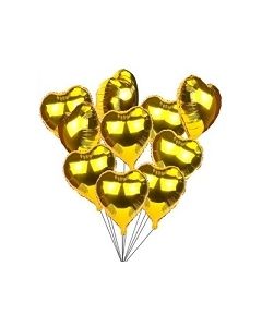 Gold Heart Shaped Foil Balloons