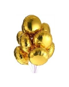 Gold Round Shape Foil Balloons