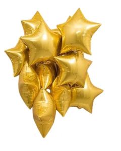 Golden Star Foil Balloons