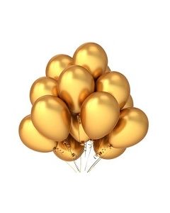Golden Metallic Latex Balloons