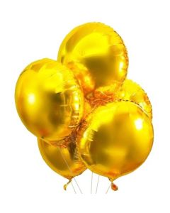 Golden Round Shape Foil Balloons