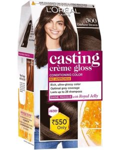 Loreal Paris Casting Creme Gloss Hair Color 300 Darkest Brown