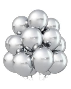 Silver Metallic Latex Balloons