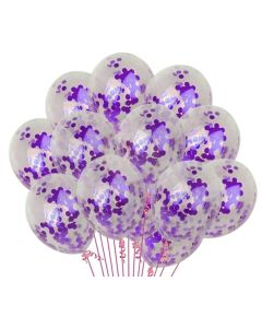 Purple Confetti Balloons