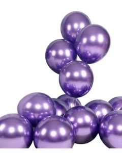 Purple Metallic Latex Balloons