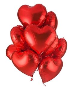 Red Heart Shaped Foil Balloons
