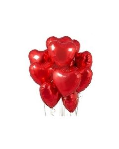 Red Heart Shaped Foil Balloons