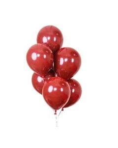 Red Metallic Latex Balloons