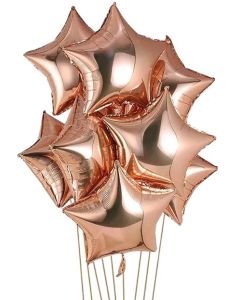Rose Gold Star Foil Balloons