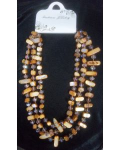 Shell Pearl Multi Strand Necklace