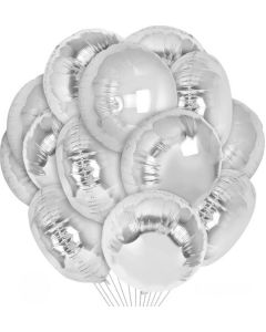 Silver Round Shape Foil Balloons