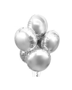 Silver Round Shape Foil Balloons