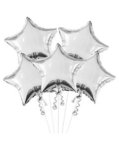 Silver Star Foil Balloons