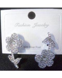 Synthetic Gemstone Flower Earrings