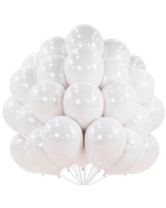 White Latex Balloons 12 Inch