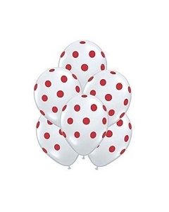 White Polka Dot Balloons