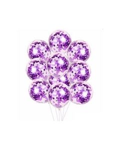 Purple Confetti Balloons