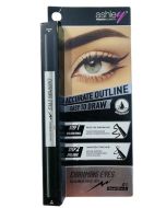 Ashle Premium Cosmetic Waterproof Accurate Outline 01 Cool Black Double Head Pen Eyeliner 