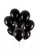 Black Metallic Latex Balloons