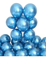 Blue Metallic Latex Balloons