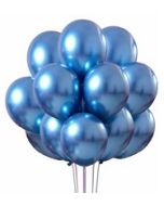 Blue Metallic Latex Balloons