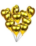 Gold Heart Shaped Foil Balloons