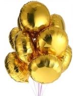 Gold Round Shape Foil Balloons