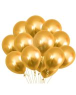 Golden Metallic Latex Balloons