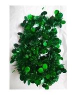 Green Tinsel Garland Ribbon Round