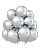 Silver Metallic Latex Balloons