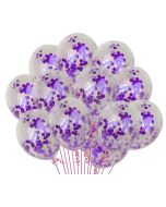 Purple Confetti Balloons