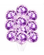 Purple Confetti Balloons