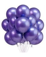 Purple Metallic Latex Balloons