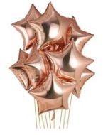 Rose Gold Star Foil Balloons