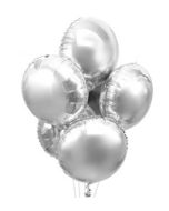 Silver Round Shape Foil Balloons
