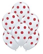White Polka Dot Balloons